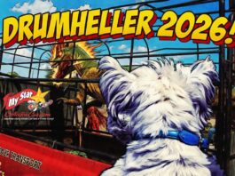 FERGUS REVISITS THE LAND OF THE DINOSAURS—DRUMHELLER 2026
