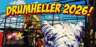 FERGUS REVISITS THE LAND OF THE DINOSAURS—DRUMHELLER 2026