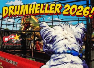 FERGUS REVISITS THE LAND OF THE DINOSAURS—DRUMHELLER 2026
