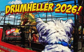 FERGUS REVISITS THE LAND OF THE DINOSAURS—DRUMHELLER 2026