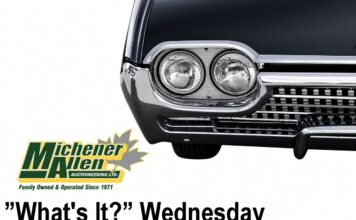 MICHENER-ALLEN AUCTIONEERING AUGUST 12 “WHAT’S IT?” WEDNESDAY